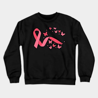 Breast Cancer Ribon Crewneck Sweatshirt